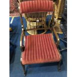 An Edwardian armchair