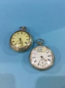 Two silver pocket watches