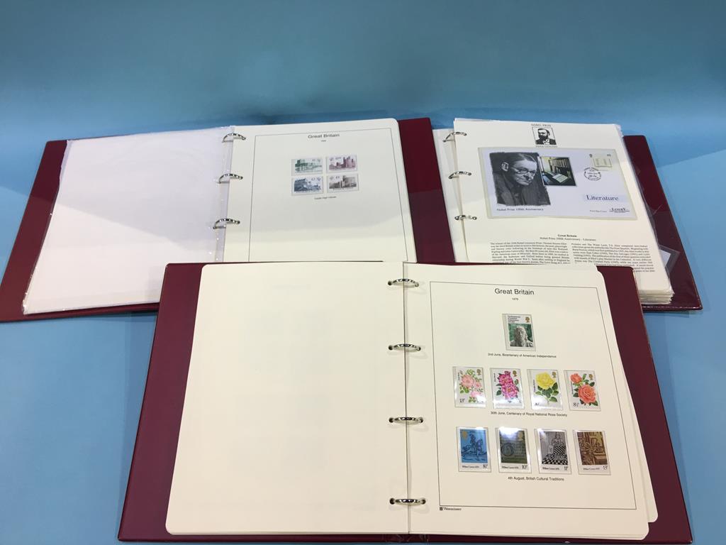 Three albums of stamps 'The Great Britain Collection'