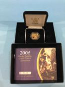 A boxed presentation 2006 gold sovereign