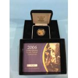 A boxed presentation 2006 gold sovereign