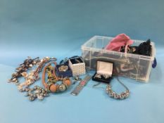 Box of costume jewellery