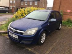 A Vauxhall Astra 1.6, 05 plate, Club Spec, mileage 103896, paperwork to follow FSH, MOT etc.