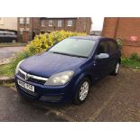 A Vauxhall Astra 1.6, 05 plate, Club Spec, mileage 103896, paperwork to follow FSH, MOT etc.