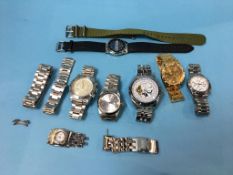 Tray of assorted watches etc.