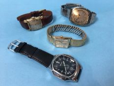 Four various wristwatches, Seiko and Bulova