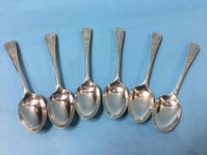 Six silver spoons