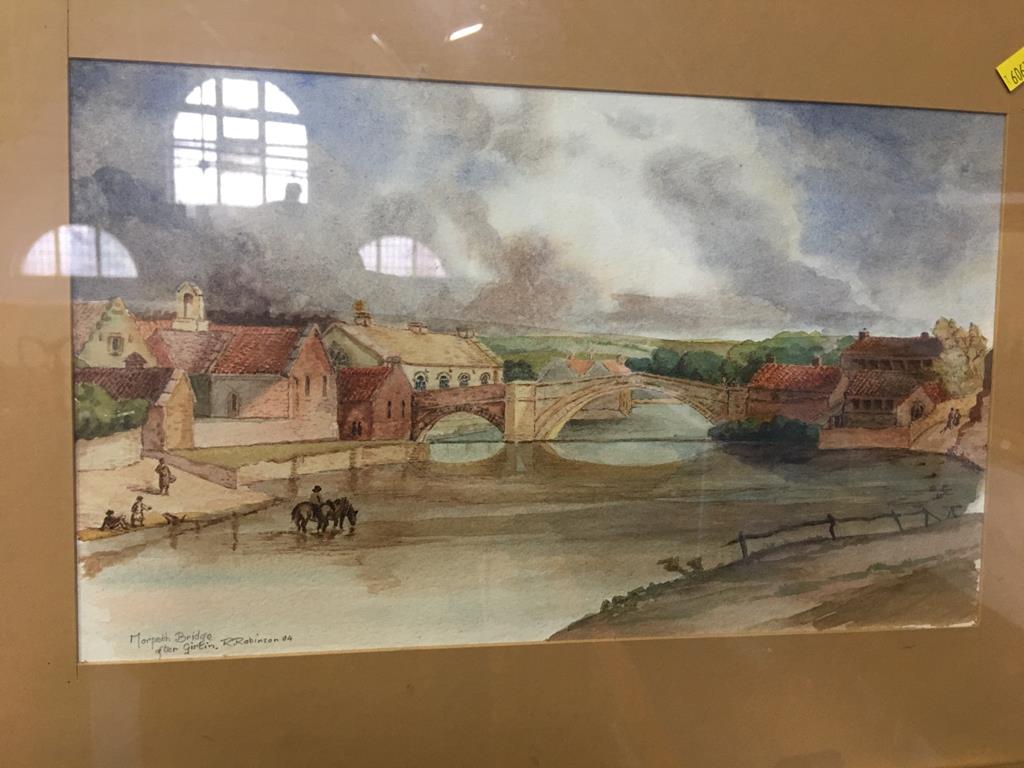Ivan Webley, watercolour, signed, 'The Old Market Cross' and 'Morpeth Bridge', 20 x 30 and 29 x - Image 4 of 5