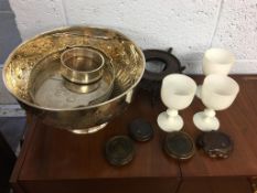 Silver plate, Oriental stands etc.