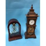 Sewills mahogany mantle clock and one other