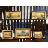 A collection of five Terence McArdle oils on board, signed, pair of 'View of River Tyne', three