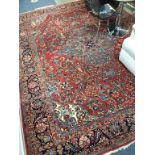 Large Persian design carpet square, 360 x 269cm