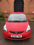 A Honda Jazz, 58 plate, mileage 020507, with V5, MOT to 24/02/2021