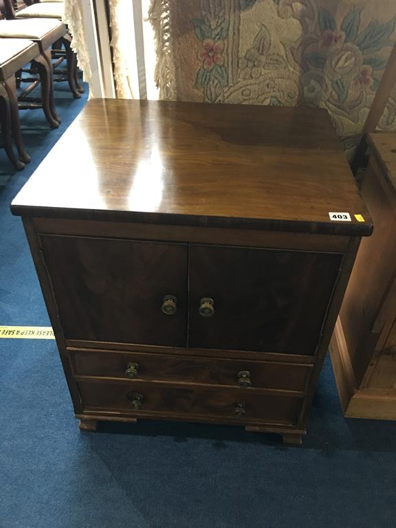 A 19th century mahogany cabinet, 57cm wide