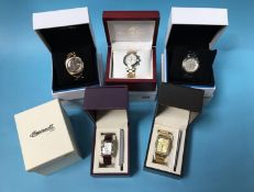 Five boxed wristwatches including Seiko etc.