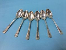 Six silver spoons