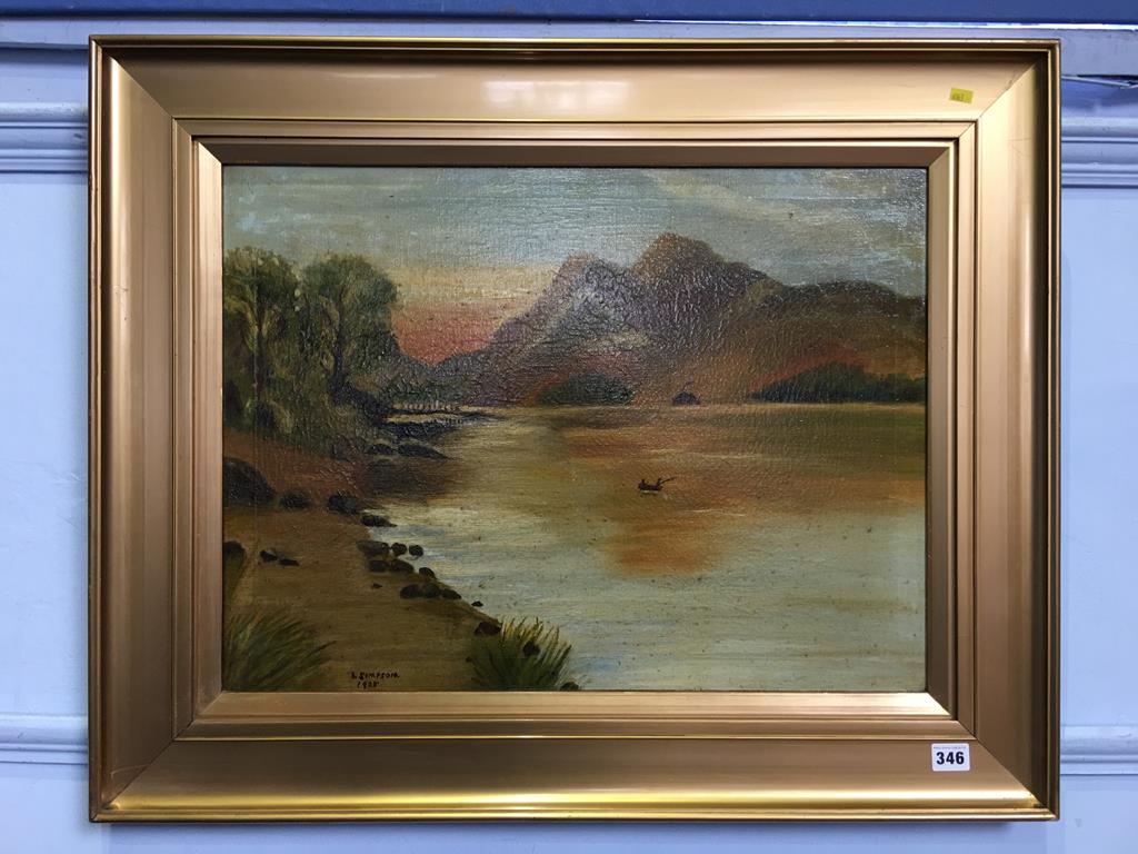 Pair, J.S. Simpson, oils, signed, dated 1825, 'Landscapes', 45 x 60cm - Image 3 of 5