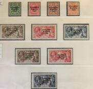 An album of Irish stamps from 1922 to 1984, including a full set of Irish Seahorses (sample is