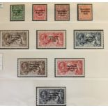 An album of Irish stamps from 1922 to 1984, including a full set of Irish Seahorses (sample is