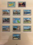 An album of Alderney stamps from 1983 to 2001 (sample is illustrated)