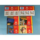 9 booklets of 10 1st Class Christmas stamps, 14 booklets of 20 2nd Class Christmas stamps and 1