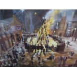 'Bonfire Night' by Bernard Mc Mullen B.E.M signed