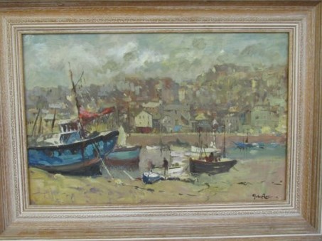 Framed John Ambrose 1931 -2010 Oil on Board St Ive - Image 2 of 3