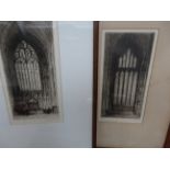 2x Early framed prints of York Minister (signed)