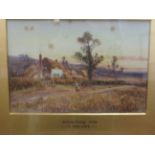 Framed watercolour S.Sinclair titled autumn evenin