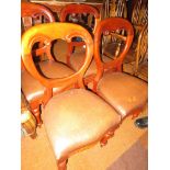 4x Early balloon back chairs