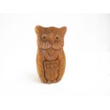 Wooden carved owl box