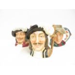 3 x Royal Doulton character jugs Tallest 18 cm