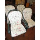 4 Metal conservatory chairs