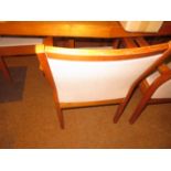 Solid oak board-room table with 6 arm chairs, poss