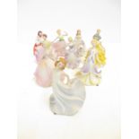 10x Franklin mint porcelain figures