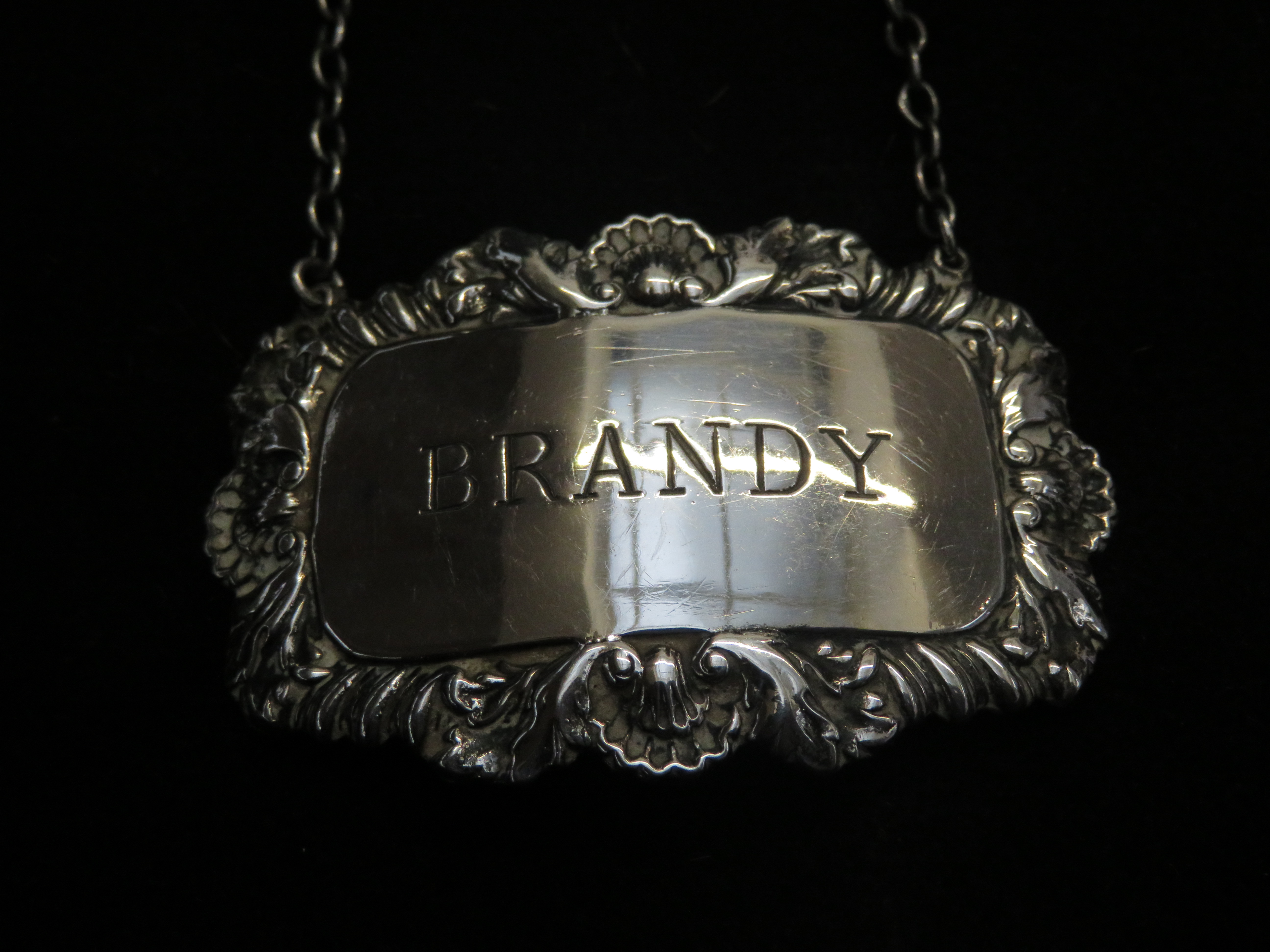 Silver brandy label