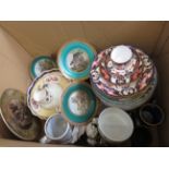 Good quality box of ceramics to include Victorian