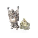 2x Resin figures of Buddhas