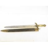 Victorian brass handled military sword with scabba