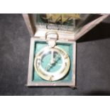 Boxed brass captain cabin map reader compass