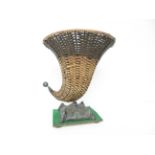 1930's fruit holder in the form of cornucopia with