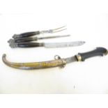 3 Piece carving set W. Briggs & co together with a
