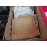 Box of loose stamps & others