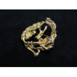 9ct Gold pin brooch Weight 24.2g