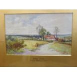 Framed watercolour S.Sinclair Tilted spring surrey
