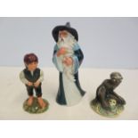 Royal Doulton HN2912 Frodo, HN2911 Gandalf togethe