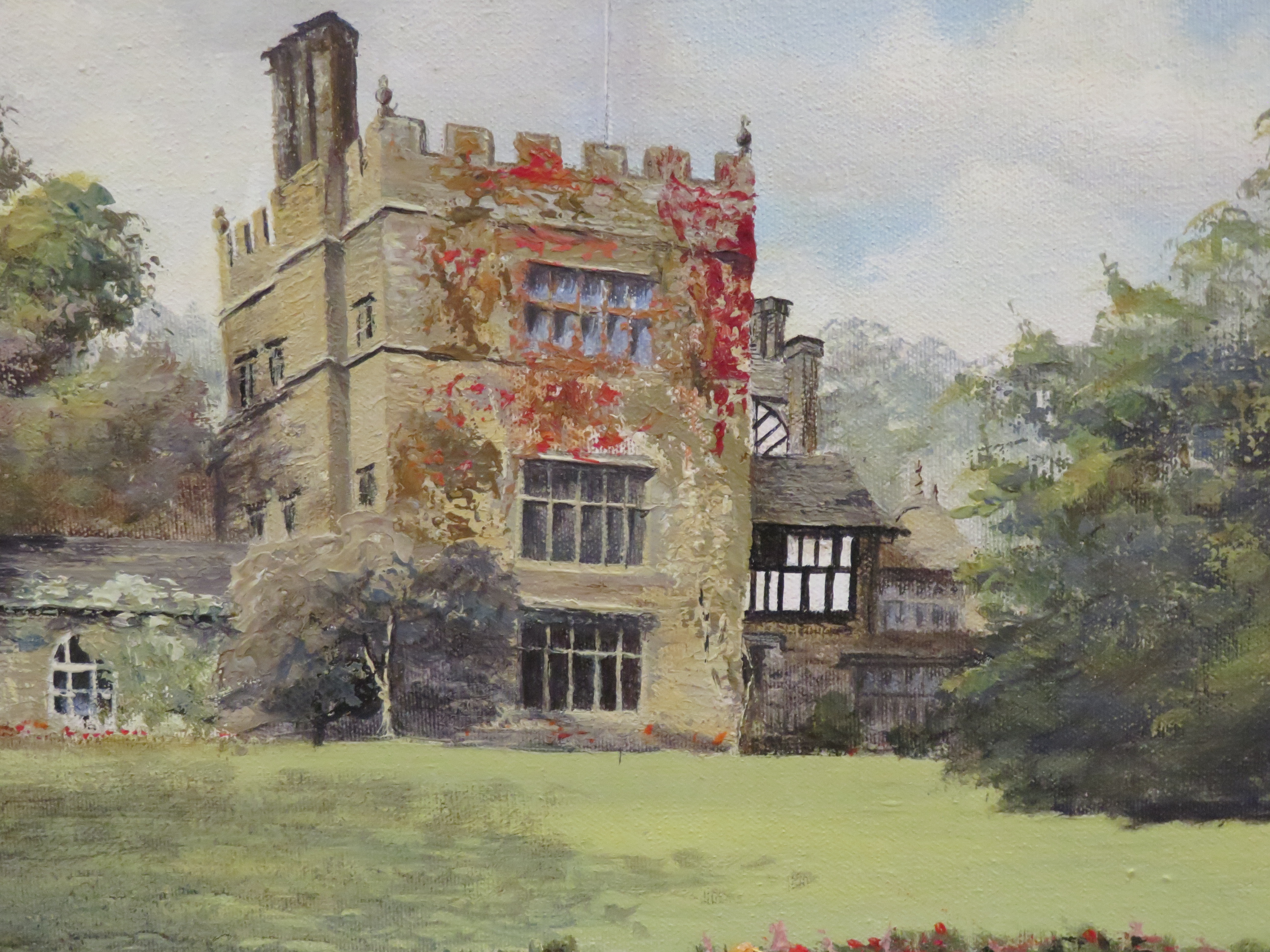 J.G Smith oil on canvas castle scene