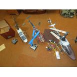 3x Remote control helicopters with starter & remot