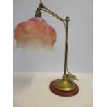 Brass table lamp with adjustable fitting