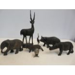 Group of Carved African animals